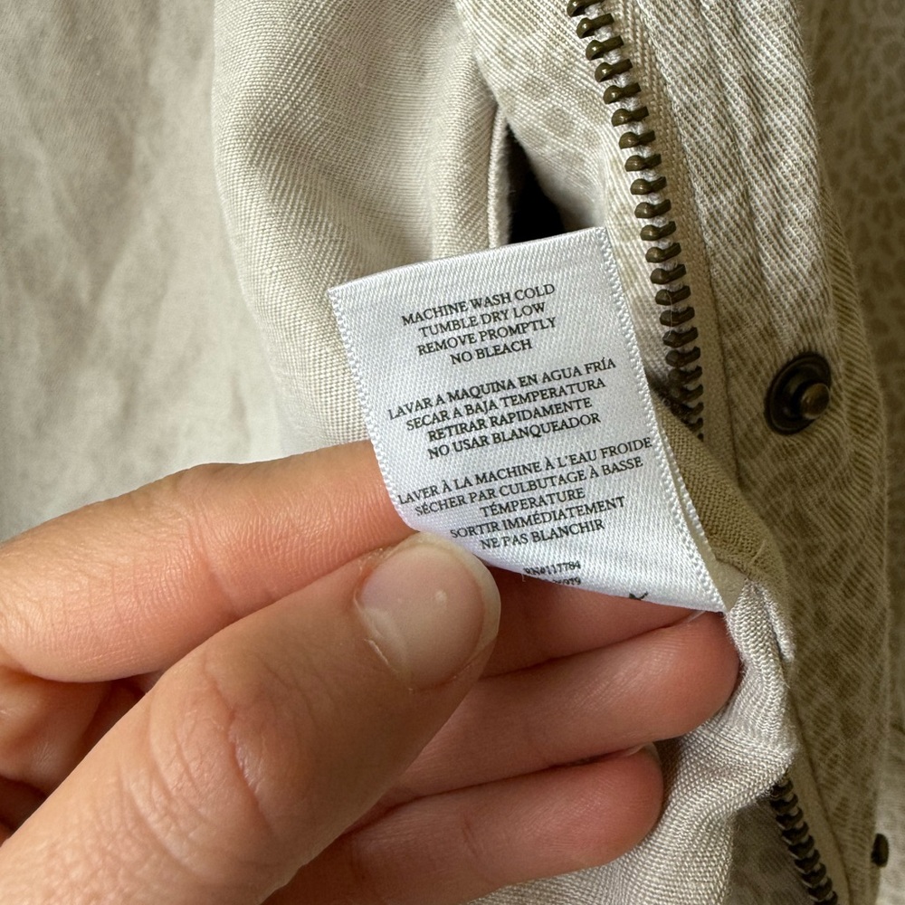 Rails Collins Linen Blend Utility Jacket White Mini Cheetah print size S - Picture 6 of 11